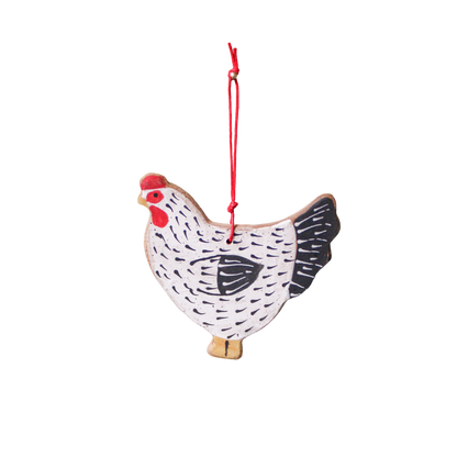 Ceramic Chicken Ornament