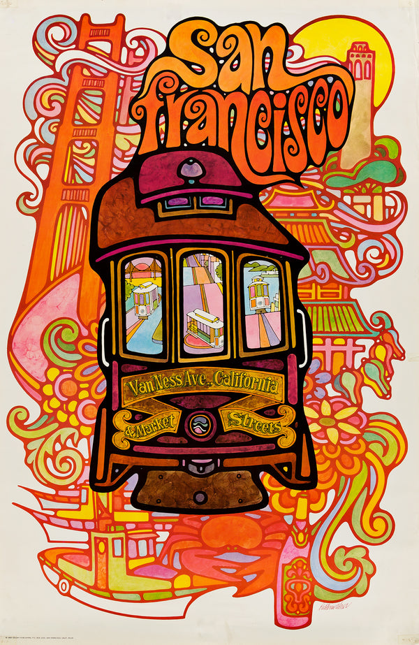 Vintage 1969 San Francisco Poster by Lichtenwalner