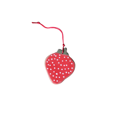 Ceramic Strawberry Ornament 