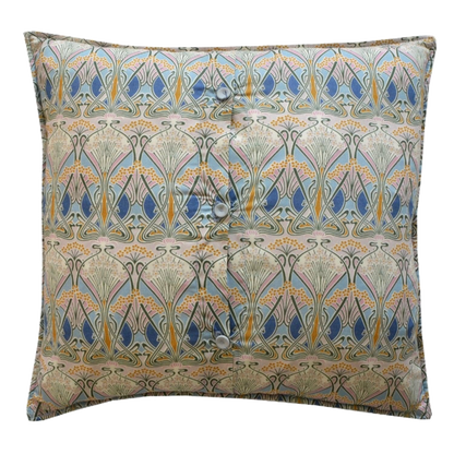 Liberty Print Patchwork Cushion - Blue Traingles