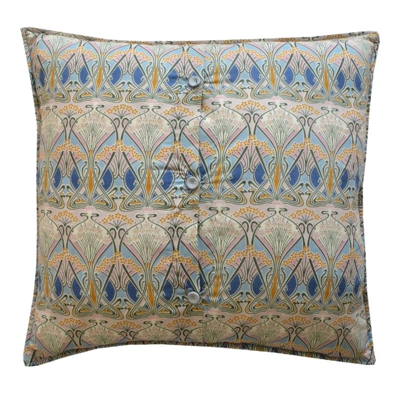 Liberty Print Patchwork Cushion - Blue Traingles