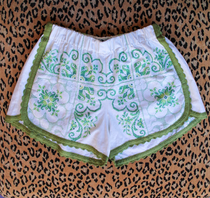 Embroidered Italian Dolphin Shorts - One of a Kind