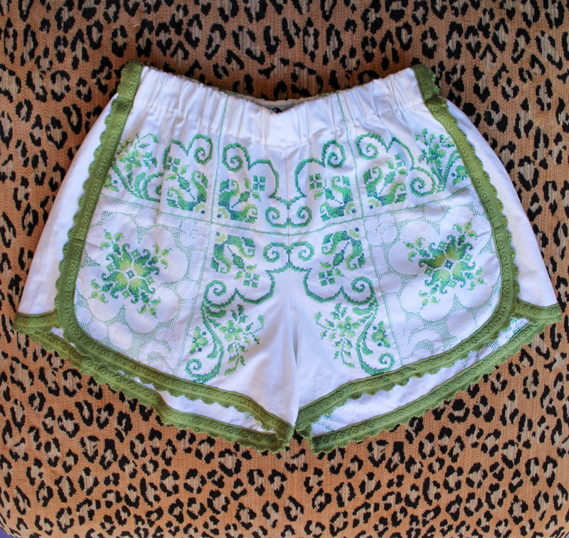 Embroidered Italian Dolphin Shorts - One of a Kind