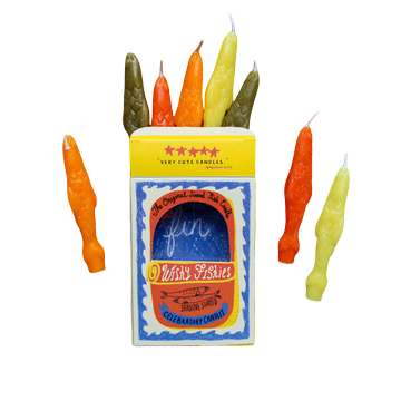 Sardine Birthday Candles - Set of 8
