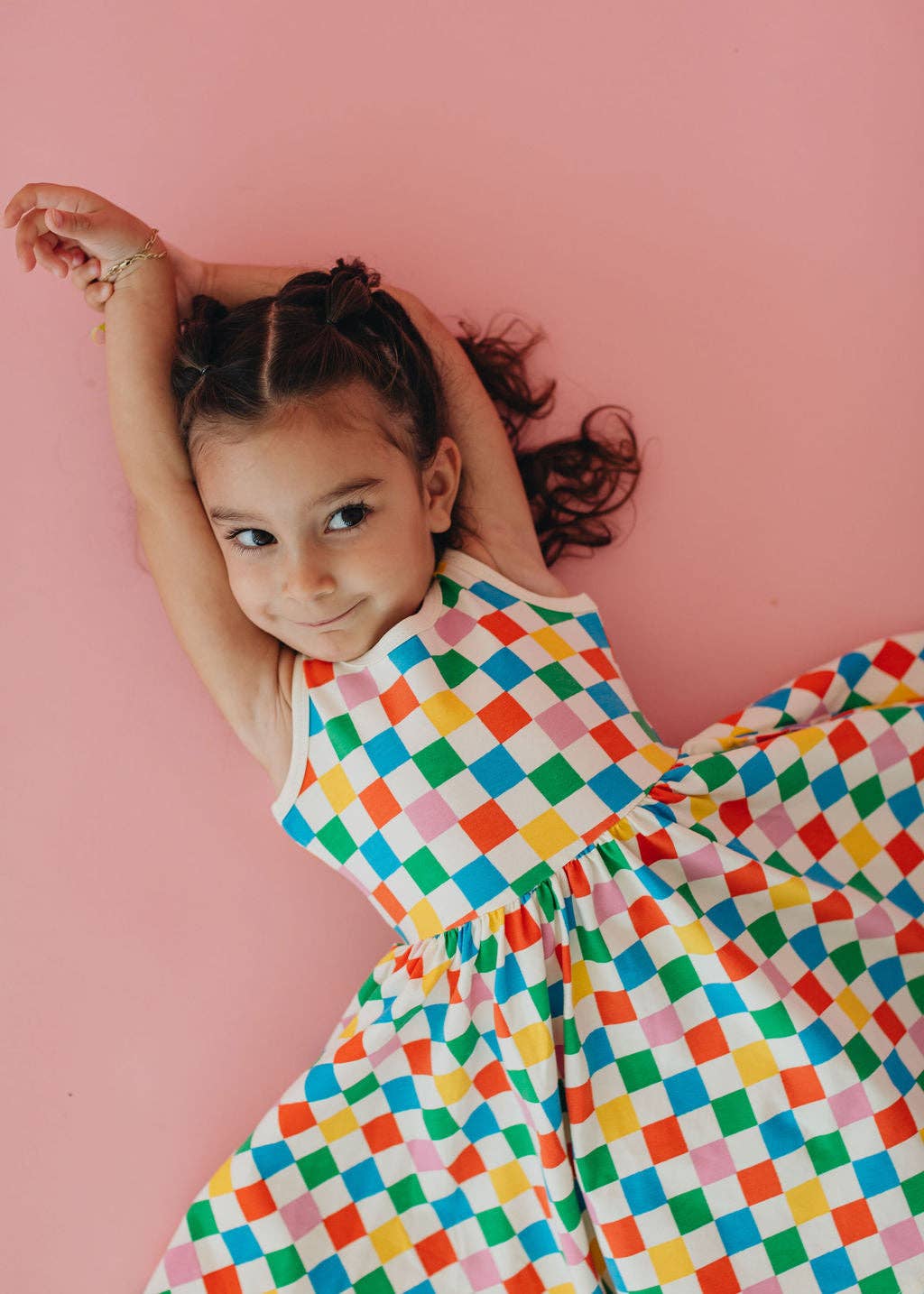 Sleeveless Twirl Dress - Party Checkers