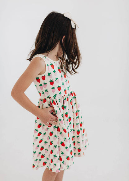 Sleeveless Twirl Dress - Strawberry Blush