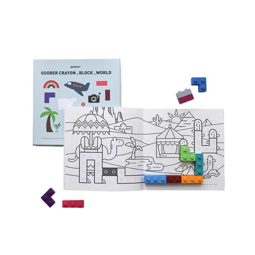 Block Crayons & Coloring Book Set