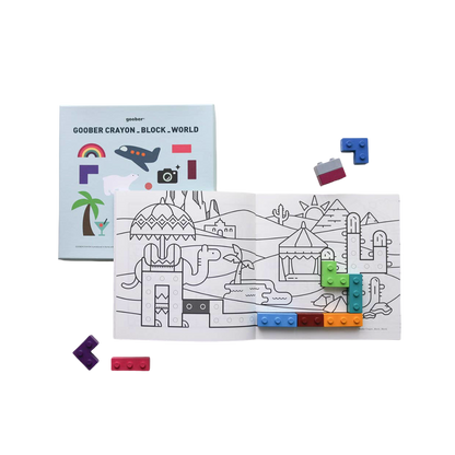 Block Crayons & Coloring Book Set