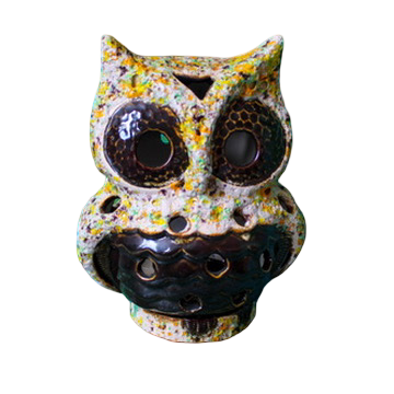 Ceramic Owl Luminary