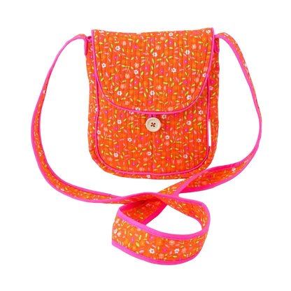 Quilted Cross Body Satchel Bag
