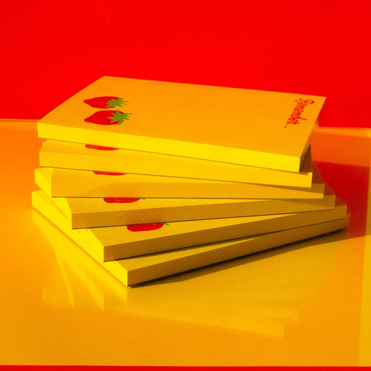 Remember Strawberry Risograph Notepad