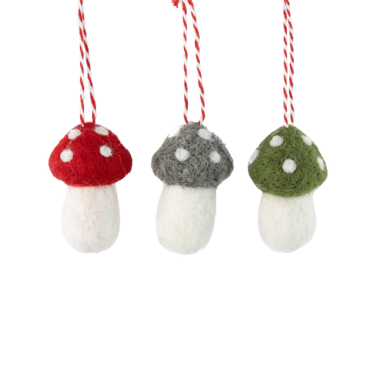 Felt Mushroom Ornament