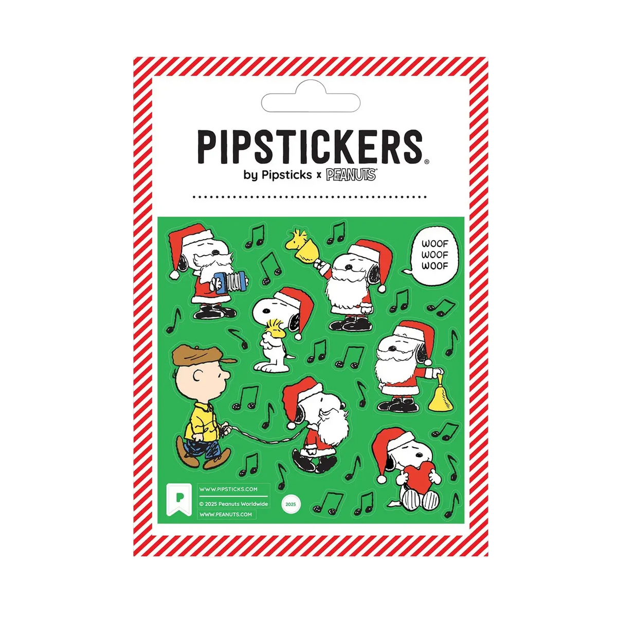 Snoopy Caroling Stickers