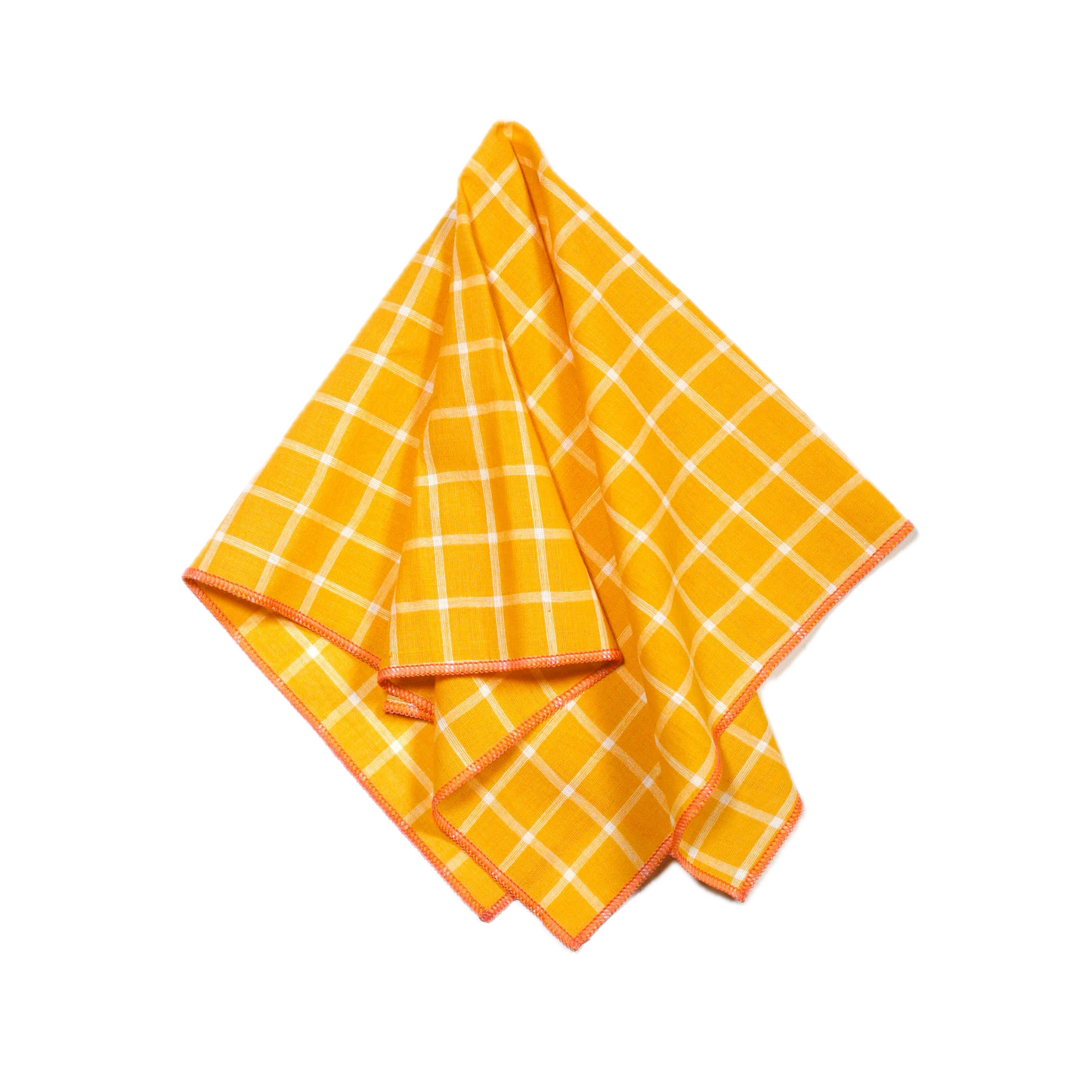 Yellow Windowpane Napkins - Set of 4