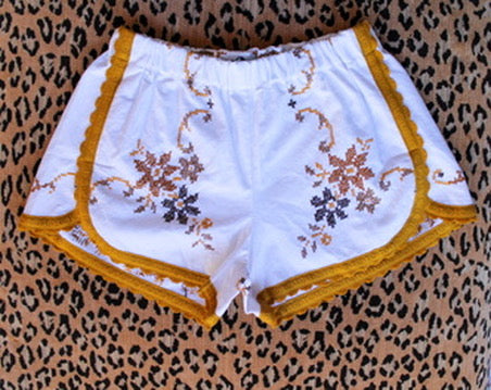 Embroidered Italian Dolphin Shorts - One of a Kind