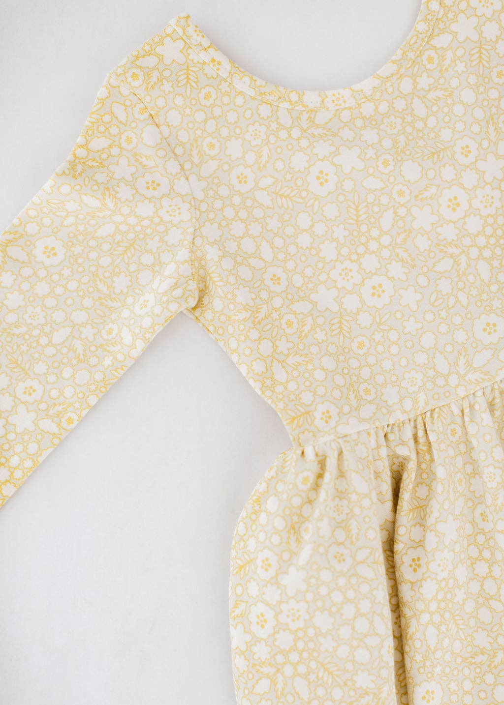 Three-Quarter Sleeve Twirl Dress - Buttercup
