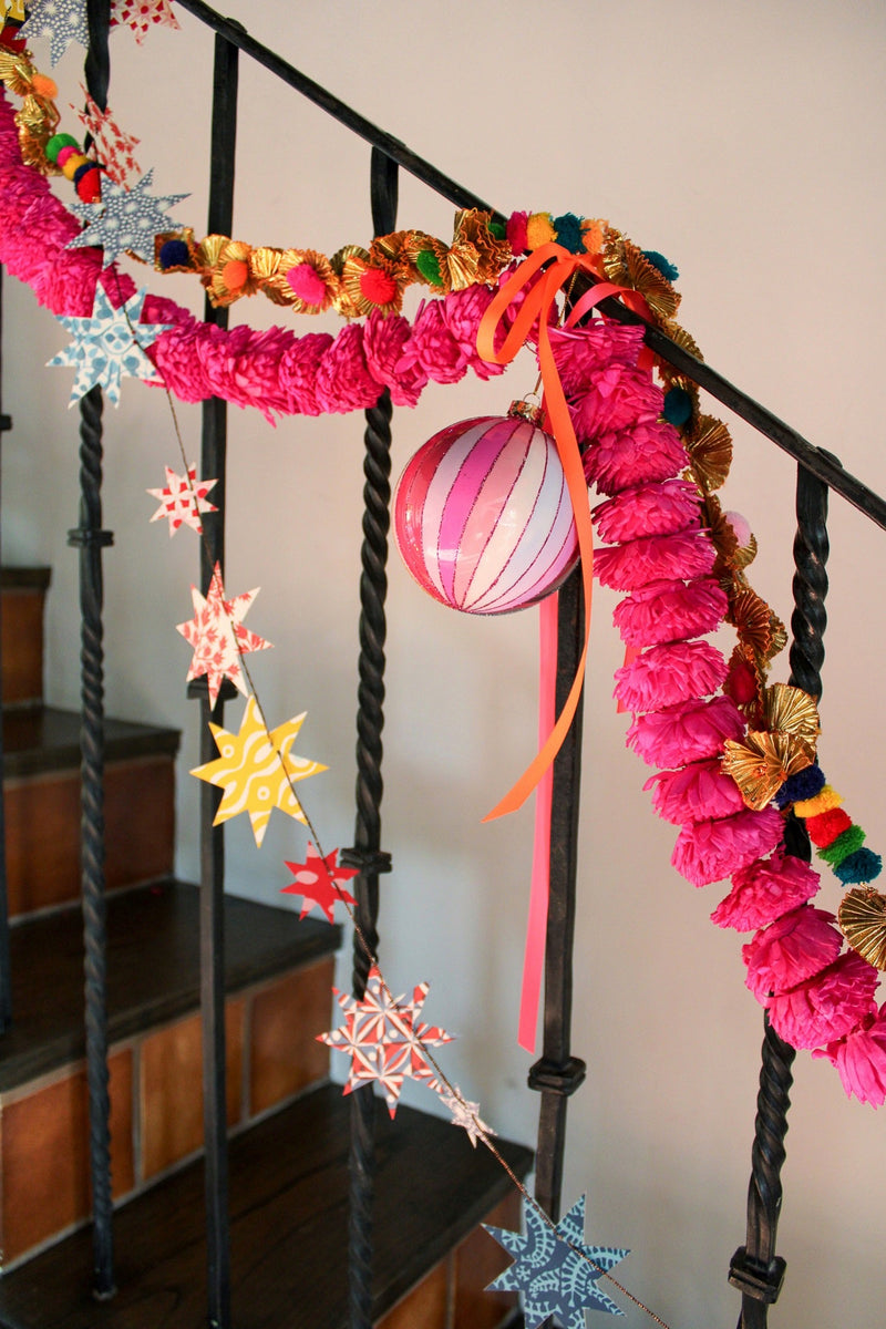 Golden Rainbow Pom Pom Garland