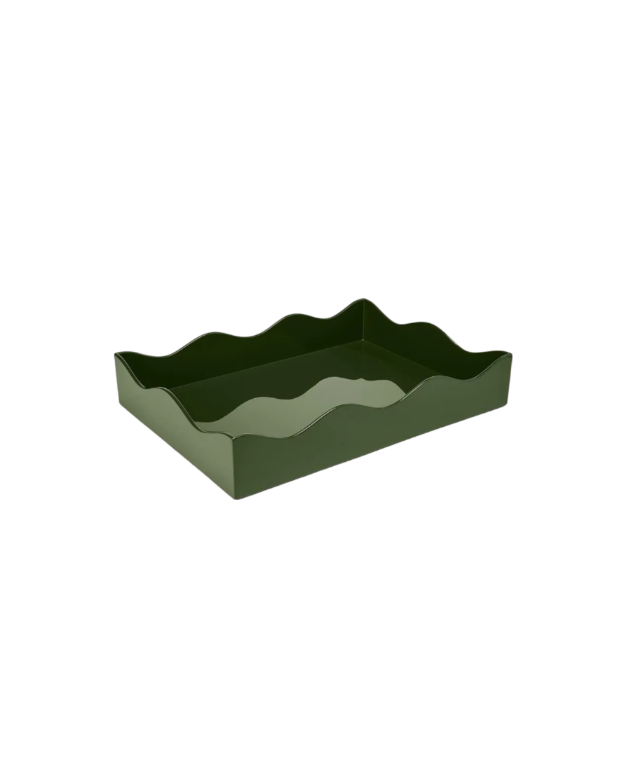Rita Konig Belles Rives Lacquer Tray - Olive