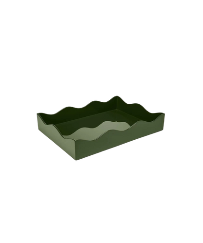 Rita Konig Belles Rives Lacquer Tray - Olive