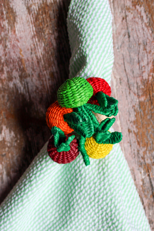 Woven Napkin Ring - Cherry Tomatoes