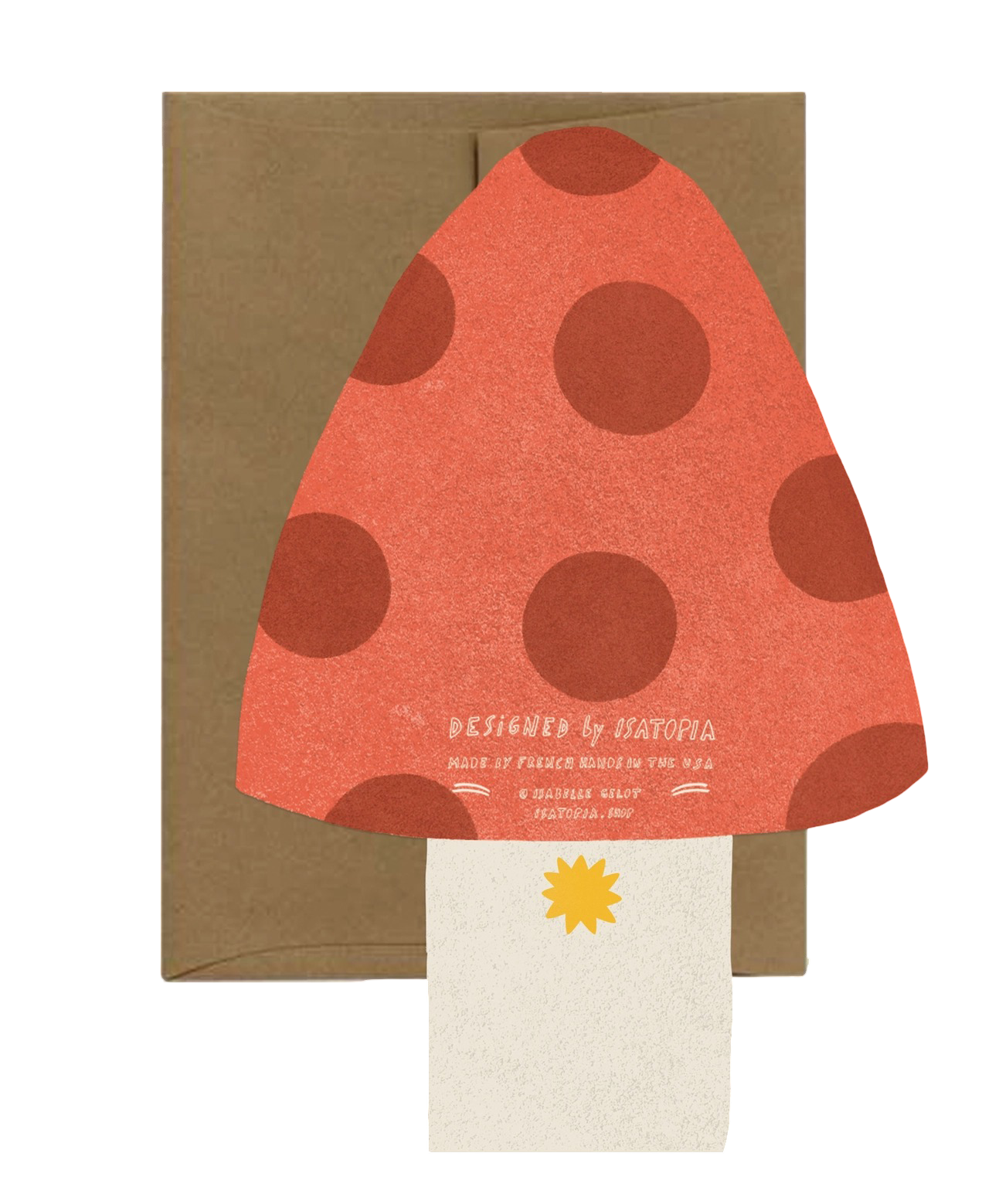 Mushroom Blink Die Cut Card