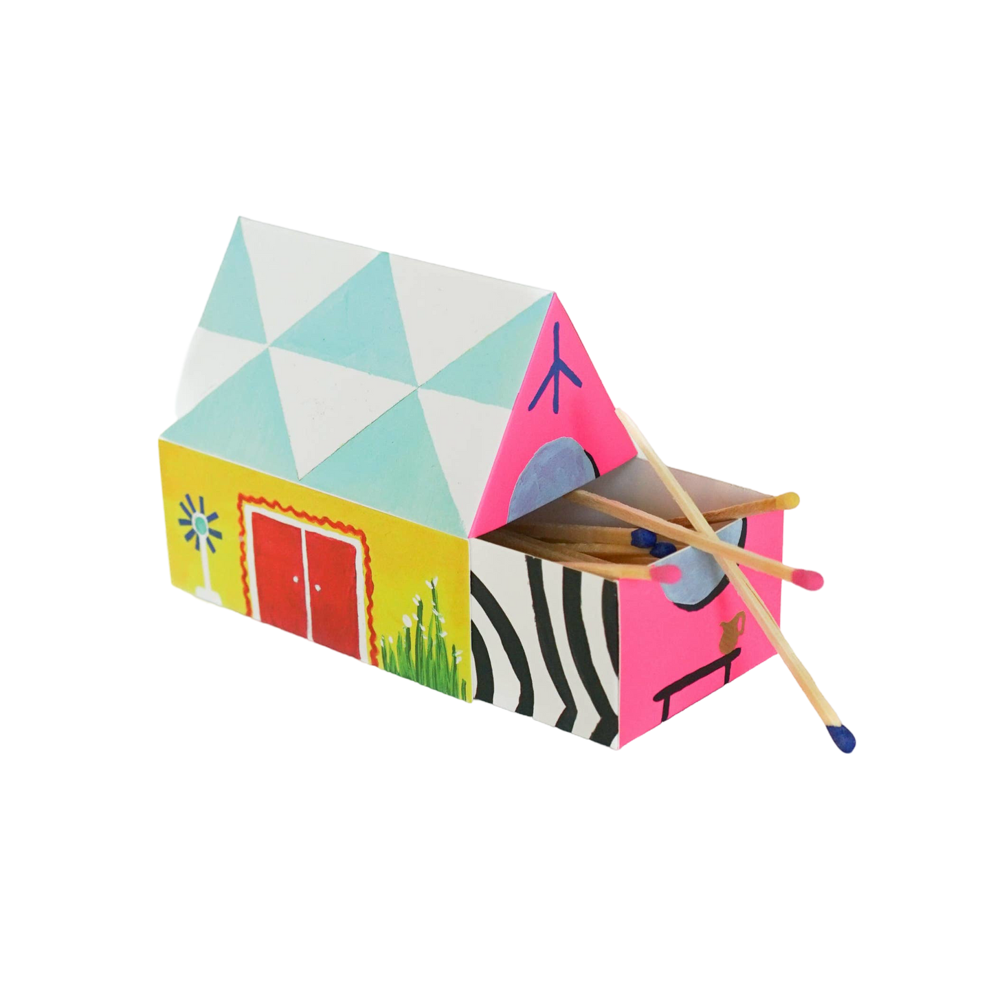 House Shaped Matchbook & Matches Set