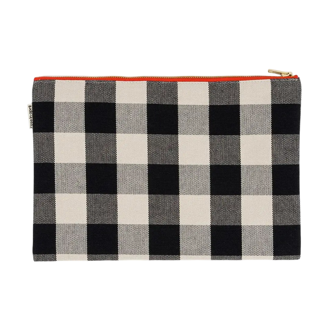 Large Zip Pouch - Gingham