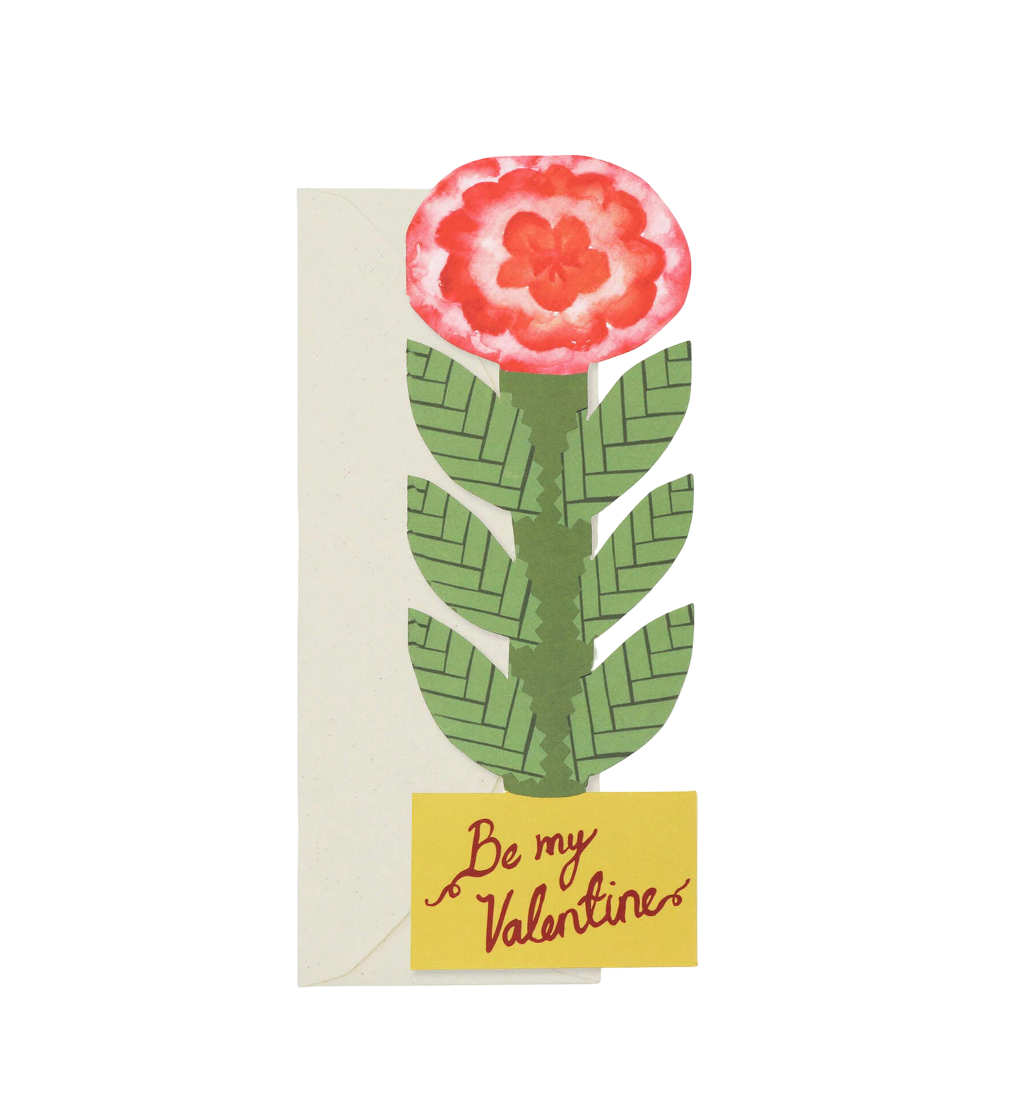 Tall Flower, Be My Valentine Card