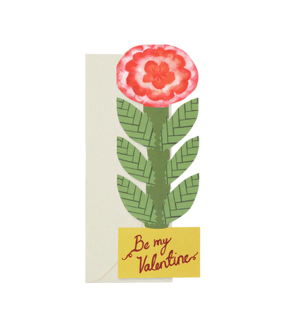 Tall Flower, Be My Valentine Card