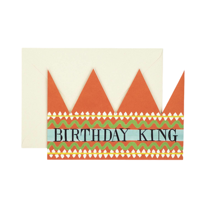 Birthday King Party Hat Card