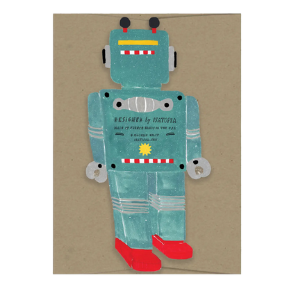 Little Robot Die Cut Card
