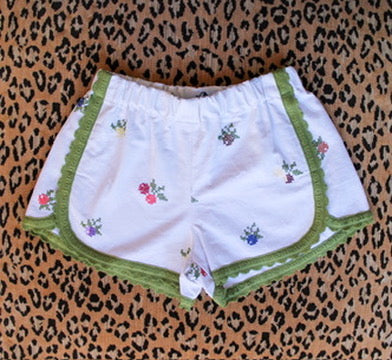Embroidered Italian Dolphin Shorts - One of a Kind