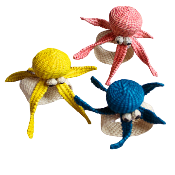 Woven Sea Life Napkin Ring - Octopus