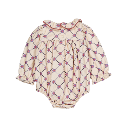 Amande Romper - Floral Check