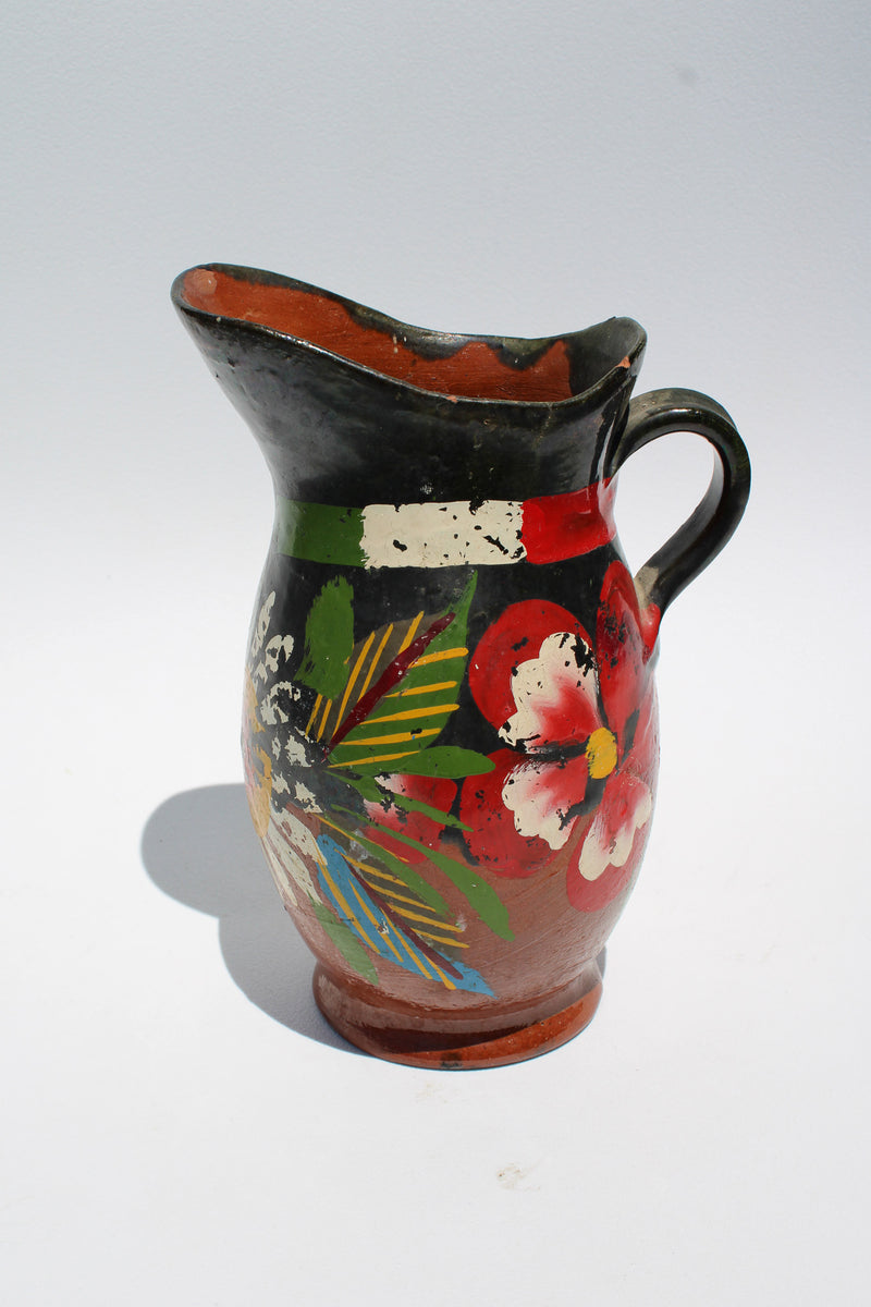 Mexican Vase with Flowers and Flag