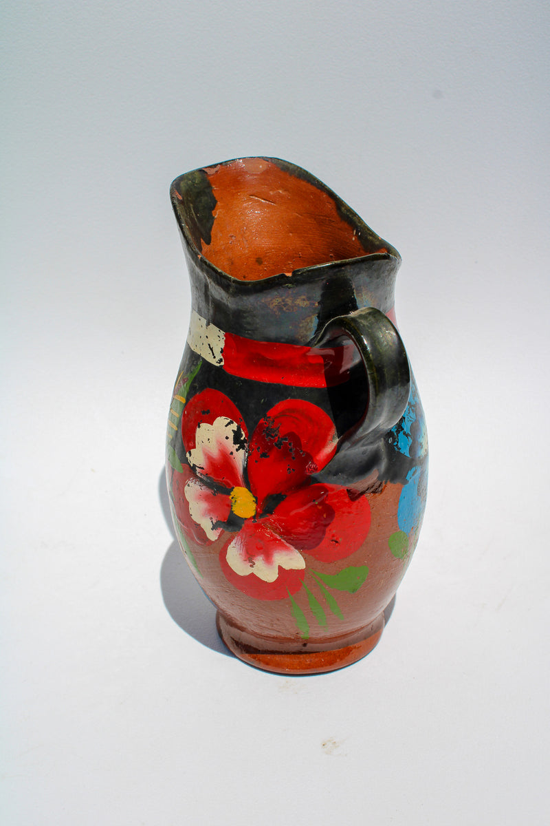 Mexican Vase with Flowers and Flag