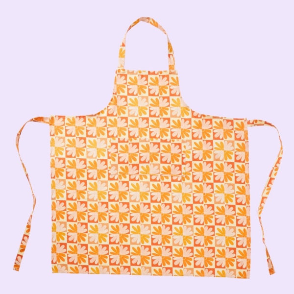 Hand-Printed Apron - Chamomile Print