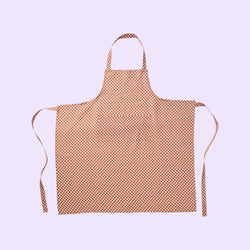 Hand-Printed Apron - Checkerboard Print