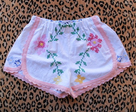 Embroidered Italian Dolphin Shorts - One of a Kind