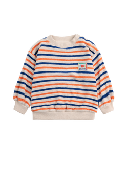 Striped Terry Cloth Baby Sweatshirt
