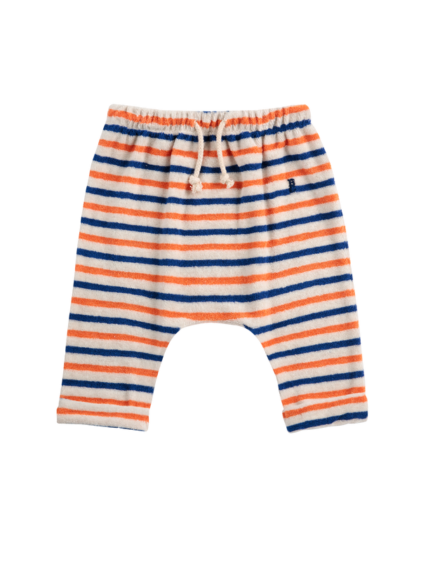 Striped Terry Cloth Harem Pants