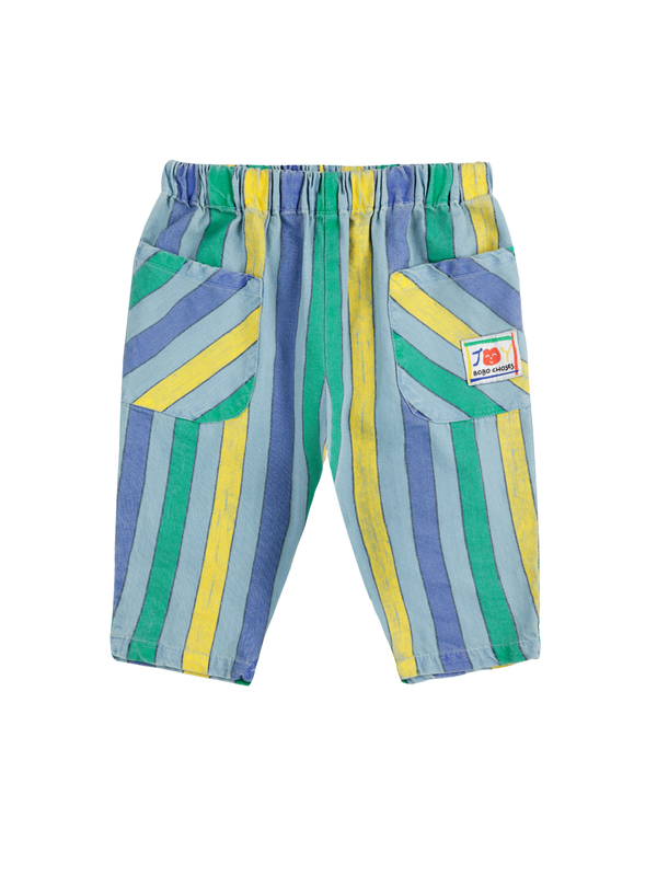 Multicolor Stripe Denim Pants