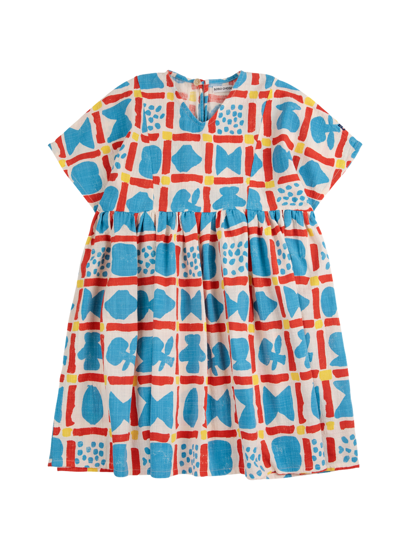 Geometric Game Woven Dress
