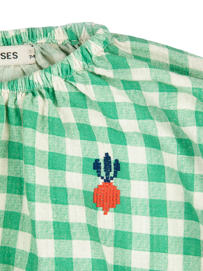 Pixel Sugar Beet Vichy Woven Blouse