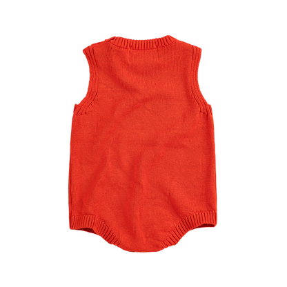 Pixel Strawberry Knitted Romper