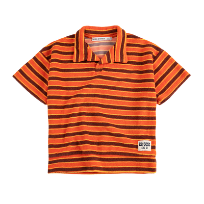 Striped Brick Terry Cloth Polo
