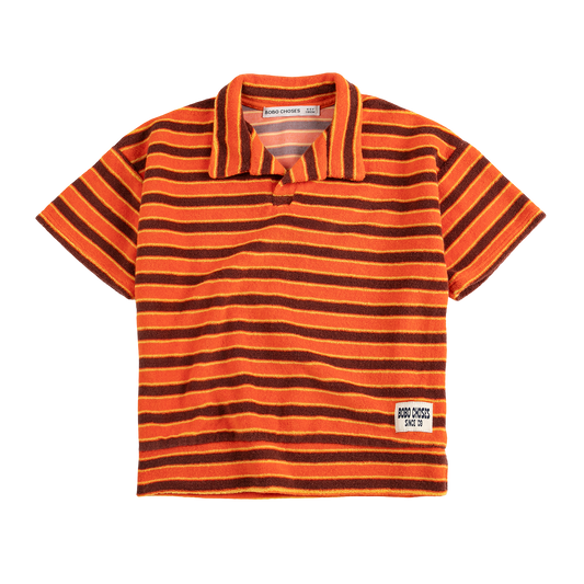 Striped Brick Terry Cloth Polo
