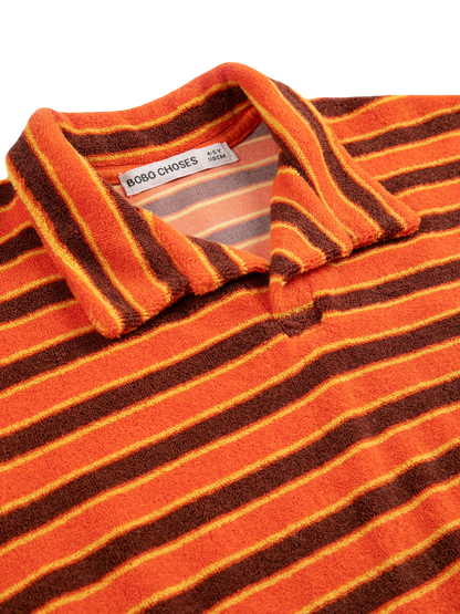 Striped Brick Terry Cloth Polo