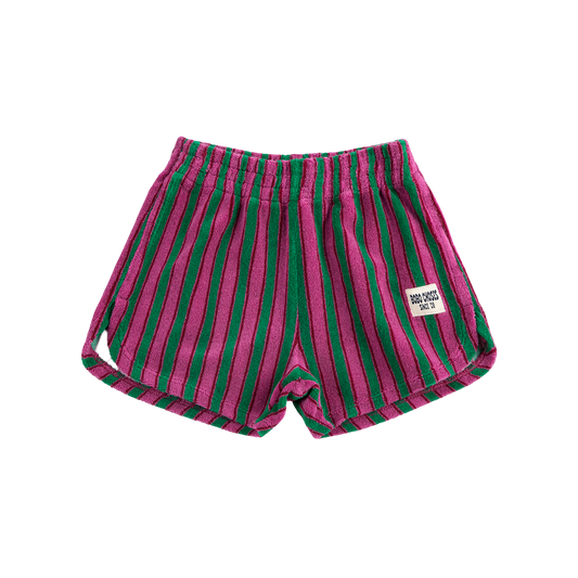 Striped Terry Cloth Shorts