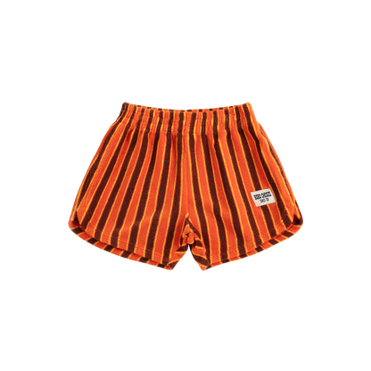 Striped Brick Terry Cloth Shorts